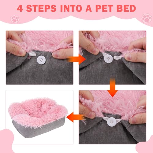 Self Warming Cat Bed (Pink / M: 20"x24")