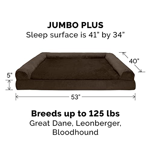 Orthopedic Dog Bed for Large Dogs w (Jumbo Plus / Espresso)