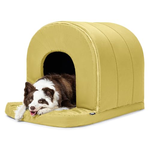Orthopedic Dog Bed House (35"L x 22"W x 23"Th / Moonstone)