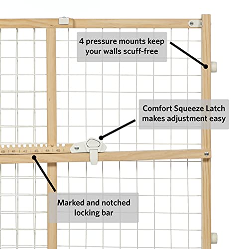 Wire Mesh Pet Safety Gate (Wood / Small)