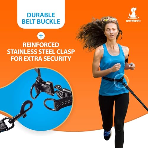 Hands Free Dual Dog Leash (Gradient Blue / 2 dogs M/L)
