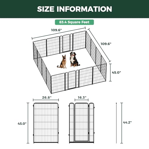 Homeplus Indoor Dog Playpen (Black / 45"H)
