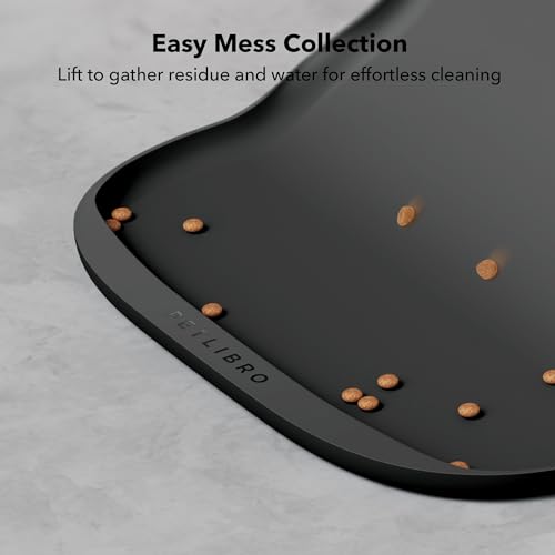 Dog Food Mat Silicone Non (Black / 22''x16.5'')