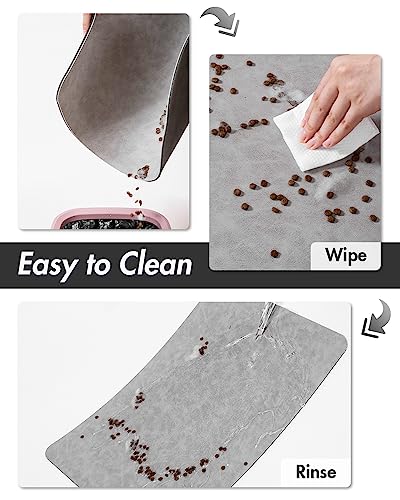 Absorbent Pet Feeding Mat (LIGHTGREY / 17"x28")