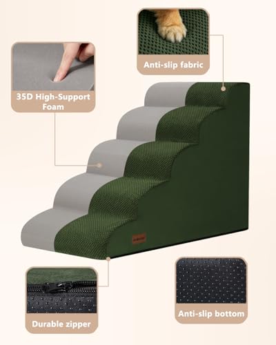 Dog Stairs for High Beds (Green)