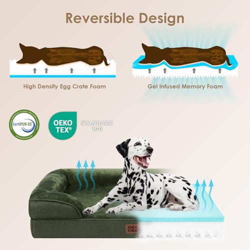 Orthopedic XXL Dog Bed (Dark Green / 52.0"l X 41.0"w X 8.0"th)