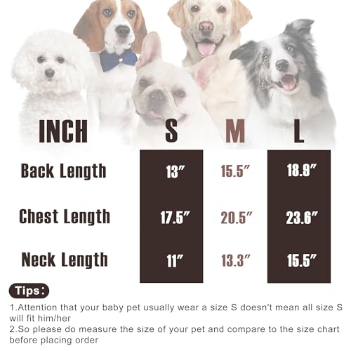 Dog Sweater Pet Cable Knitted Turtleneck Sweater for Small Medium Dogs Boy Girl (Brown / Medium)