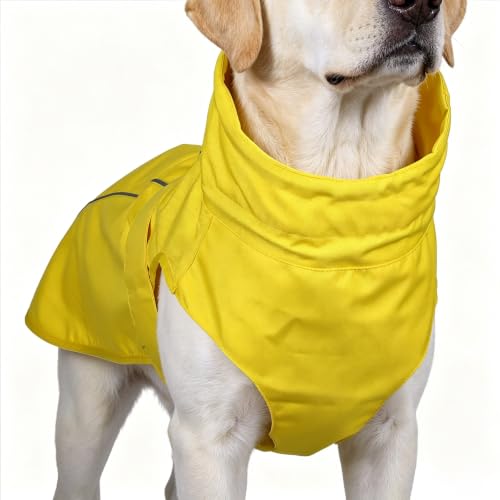Adjustable Waterproof Dog Raincoat for Dogs (Yellow / XX-Large(55-77lb))