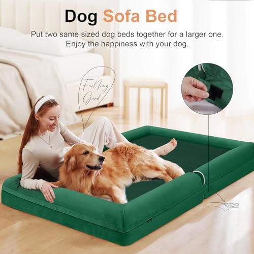 Orthopedic Dog Bed for XX (Emerald / 44.0"L x 34.0"W x 6.5"Th)