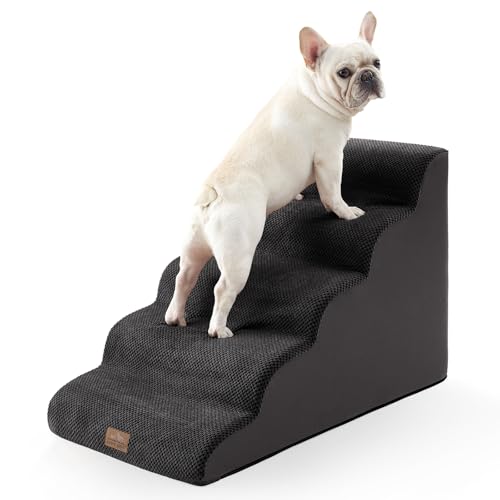 Extra Wide Dog Stair for Small Dog (Black / Extra Wide:19.7"x33"x22.4")