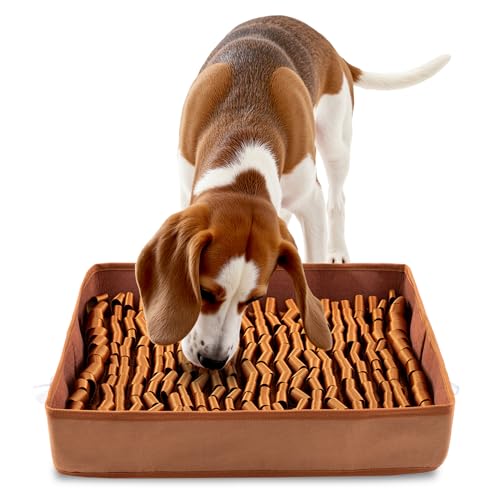Snuffle Mat for Dogs (Brown / 17" X 15")