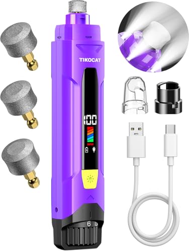 Whisper Quiet Dog Nail Grinder 50%More Power for Sensitive Dogs (Purple)