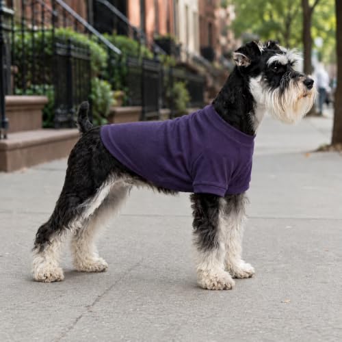 Ribbed Dog T Shirt Cotton Knitted Dog Sweaters for All Season Pet T (XS (for Mini Dog) / Purple)