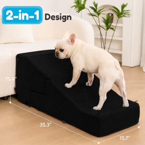 3 Step Dog Stair and Ramp for Small Dogs and Cats