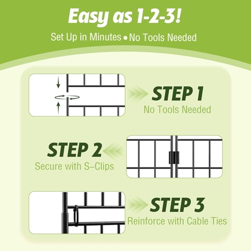 Tall Garden Fence 31.5 in (14 Pack, 20 ft(L) X 31.5 in(H))