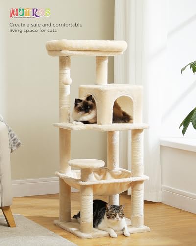 45.7" Cat Tree with Hammock (Beige / 45.7in)