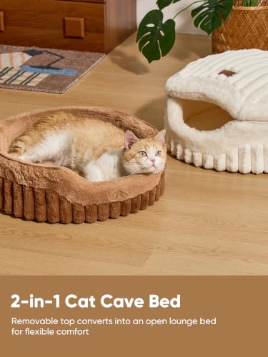 Cat Cave Bed 2 (Brown / 19"x19"x10")