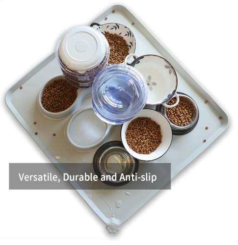 XX Large Silicone Pet Food Mats Tray (28" x 26" / Battleship)
