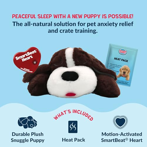 Snuggle Puppy Heartbeat Toy (Mocha / 1 Count (Pack of 1))