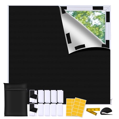 Portable 100% Blackout Blind (Black / 57"W x 157"H)