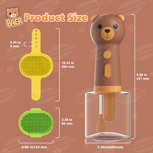 Dog Shampoo Foamer with Brush (400ml Bear)