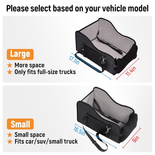 Center Console Dog Car Seat for Small Dogs