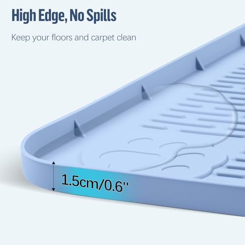 Pee Pad Holder for Dogs 50''x35'' Silicone Puppy Pee Pad Tray (Blue)
