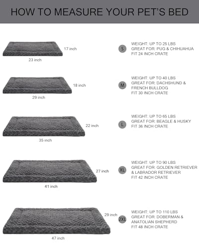 Washable Dog Bed Mat Medium Size Fluffy Pet Crate Pad 36x23 (Green / 36.00" x 23.00" x 1.50")