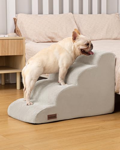 Dog Steps for Bed or Couch (Light grey)