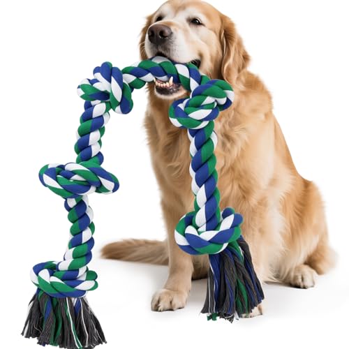 Dog Rope Toy for Large Dogs (Green / Large)