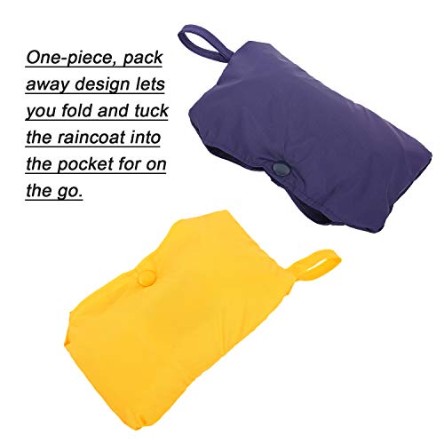 Pet Raincoat Packable Hooded Dog Rain Jacket Reflective Strips Lightweight Adjustable Poncho for Small Medium Large Dogs Yellow XL (XL (Back:20 Inches) / Yellow)