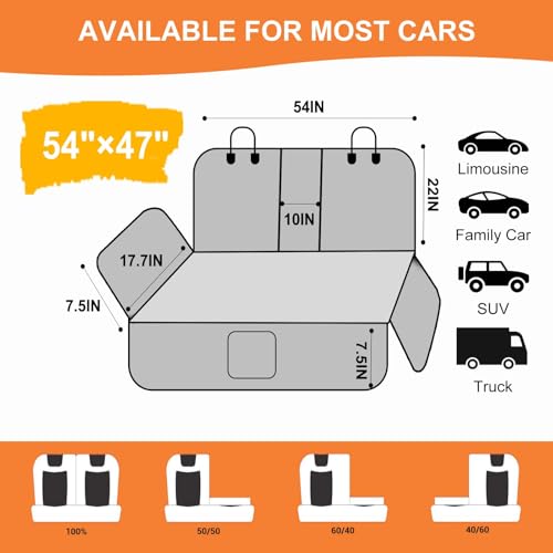 Dog Car Seat Cover for Back Seat Bench Cover (Back Seat Bench / Standard)