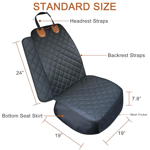 Front Seat Cover for Dogs 2PK Car Seat Covers Front Seats Pet Car Seat Cover Bucket Car Seat Cover for Dogs Front Car Seat Covers Front Seat Pet Cover (19x43x5” (Pack of 2))