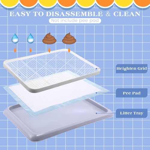 Dog Pee Pad Holder Tray with Mesh Potty Training (25.59 x 18.90 Inch)