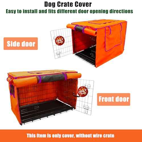 42 Inch Orange Dog Crate Cover (42.0"L x 28.0"W x 30.0"H / Orange)