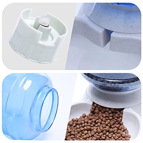 Pet Feeder and Water Food Dispenser Automatic Water Bowl for Dogs Cats (Waterer + Feeder)