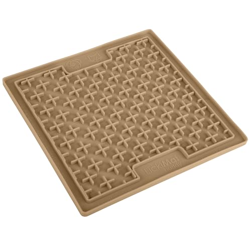 Classic Buddy Slow Feeder for Dogs Lick Mat Boredom Anxiety Reducer Perfect for Food Treats Yogurt Liquid Food Peanut Butter Fun Alternative to a Slow Feed Dog Bowl (Coffee)