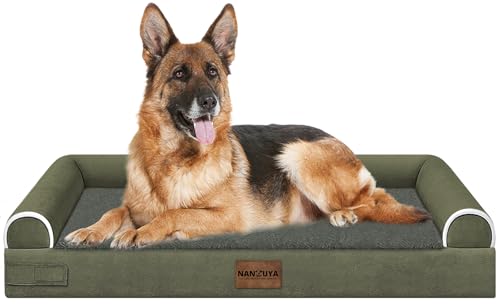 Orthopedic Dog Bed for Jumbo Dogs (Dark Green / 48.0"L x 33.0"W x 6.5"Th)