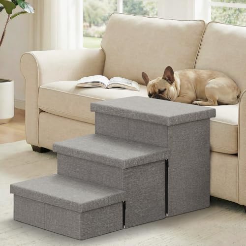 Dog Stairs with Storage (Grey With Condo / 3)