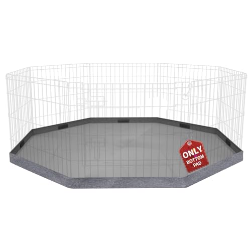 Bottom Cover Mat for Dog Playpen Pen Water (Gray / Fits 24"W Octagon Playpen)
