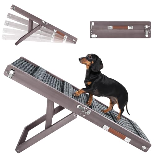2026 Upgraded Small Dog Ramp for Couch Foldable (Grey Purple / 80×30cm-for couch)