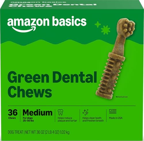 Dental Dog Treats to Help Clean Teeth & Freshen Breath for Medium Dogs (Medium Dogs (25 - 50 lb) / 36 Count (Pack of 1))