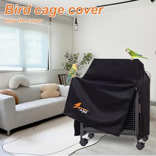 Small Black Blackout Bird Cage Cover (18.9"L x 15"W x 25.6"H)