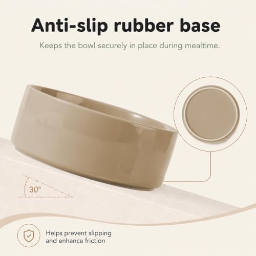 Ceramic Dog Bowls (Greige)