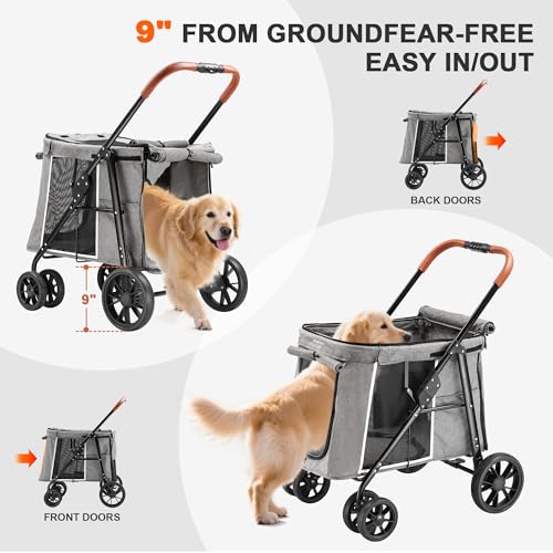 Medium Dog Stroller (Grey)