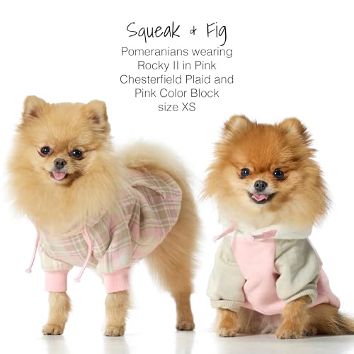 Rocky II Dog Hoodie (Pink Chesterfield Plaid / XX-Small (4-7 lbs))