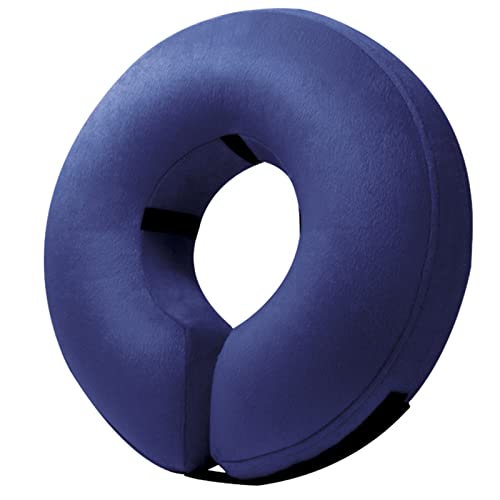 Inflatable Dog Cone Collar Alternative After Surgery XLarge (Navy Blue / X-Large [Neck:18"-21"])
