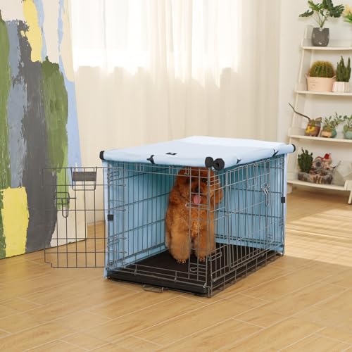 Dog Crate Cover Waterproof Kennel Cover (48.4"L x 30.3"W x 32.3"H / Blue)