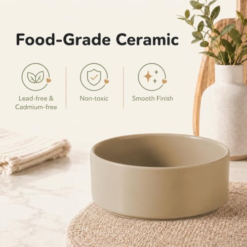 Ceramic Dog Bowls (Greige)