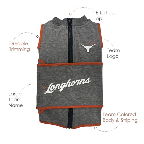 NCAA Texas Longhorns Dog Anxiety Shirt Calming Soothing Vest (Medium / Texas Longhorns)